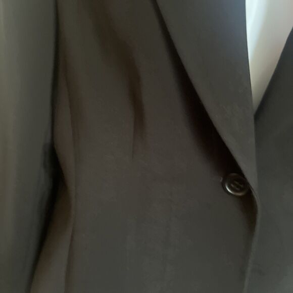 Renee Rowan Black Blazer Long One Button Jacket Office Lined Women size 14 - Picture 3 of 10